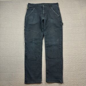 Caterpillar CAT Pants Men 32x32 Black Double Knee Carpenter Workwear Utility